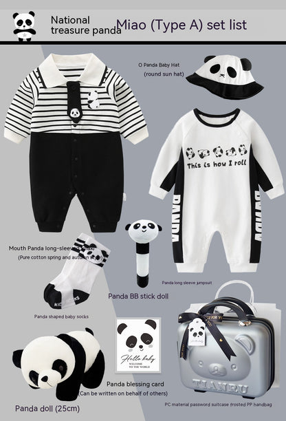 Baby Gift Package Panda Four Seasons Pure Cotton Clothes Suit