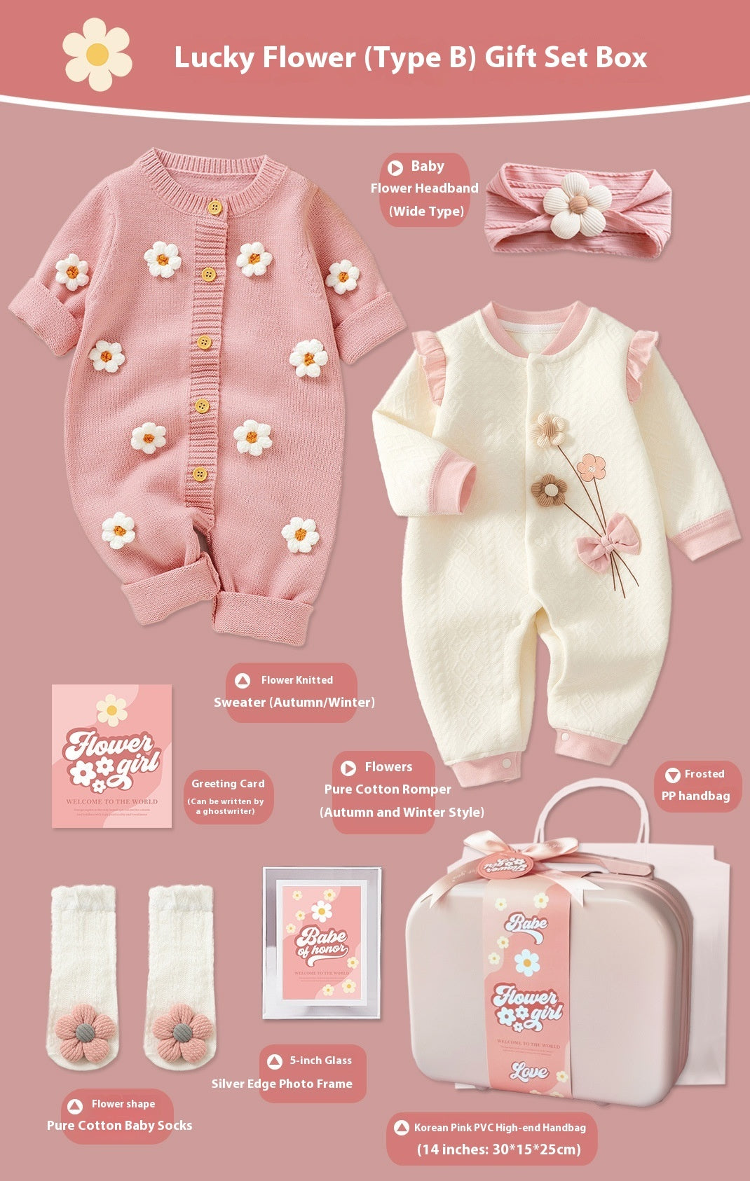 Baby Gift Package Baby Girl Little Princess Flowers