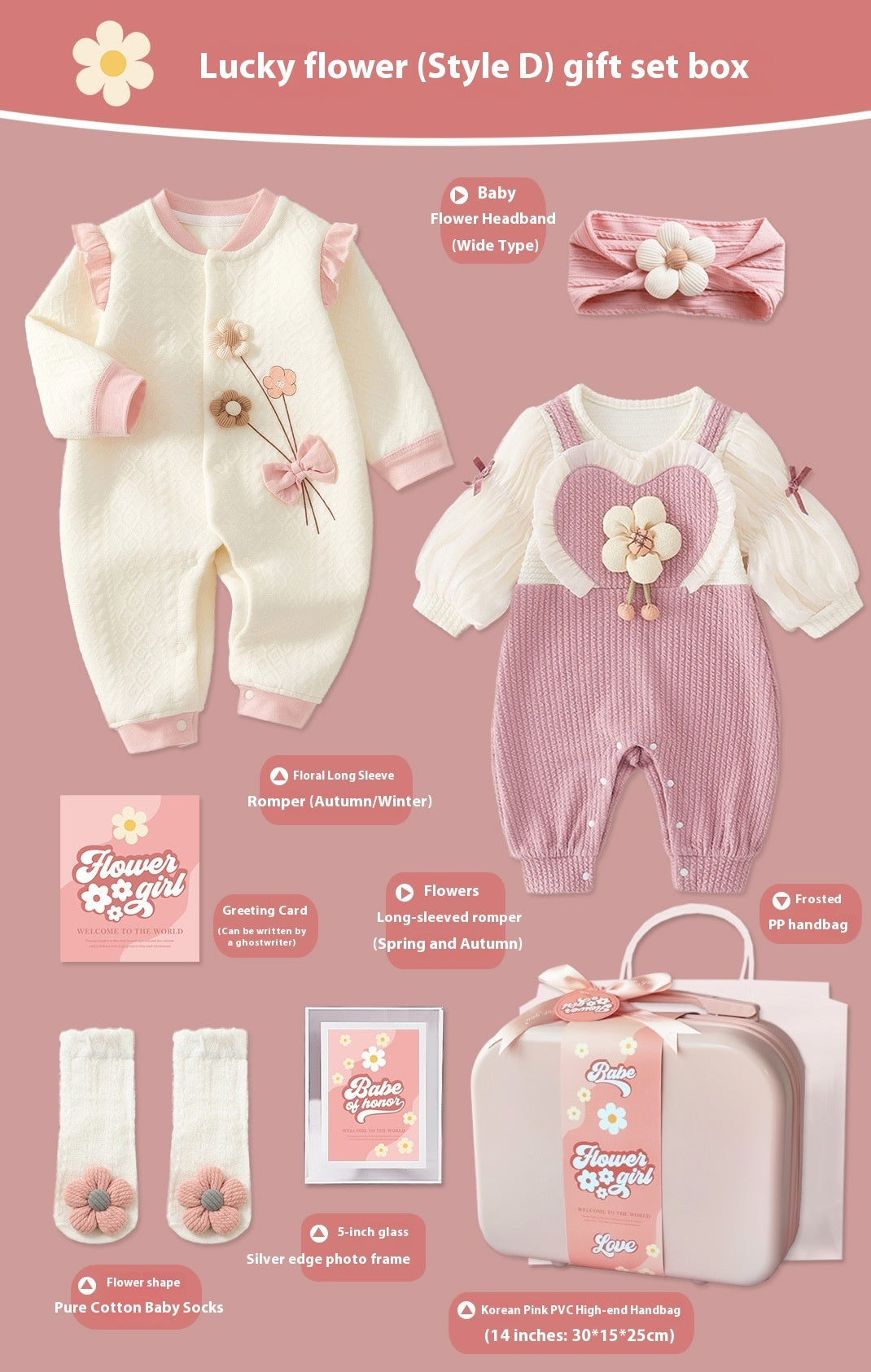 Baby Gift Package Baby Girl Little Princess Flowers